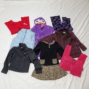 Girls 5T Mixed Lot, Jacket, Pants, Bathrobe, Vest